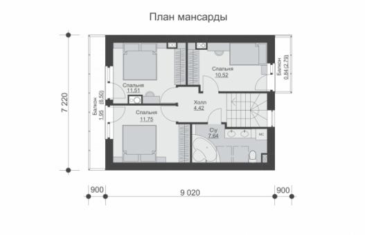 Одноэтажного дома с погребом и мансардой